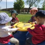 at the park with daycare
