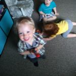 Mr Happy at a friend's bbq