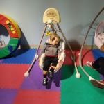 sleeping at the gym daycare!!