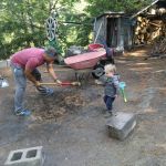 Digging the hole for the new firepit