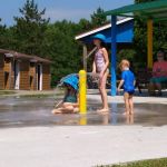 Splash pad in Perth with Charlotte and Izzy