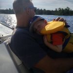 Morning nap on a boat ride