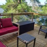 the new roof top deck at the cottage