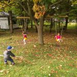 raking at Shelley and Matt's house