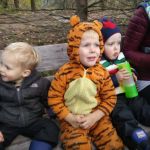 Isaac, cousin Hank and Arlo on the wagon ride at Saunders Farm