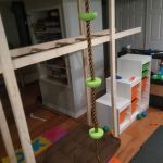 the beginnings of our basement jungle gym