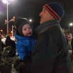 waiting for the Santa Clause parade