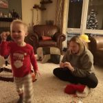 chocolate on xmas morning - yup morning, even though it's still dark out!