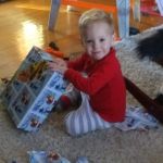 happy to open presents on xmas morning