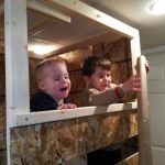 playing with cousin Arlo