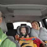 hanging out in the backseat with Isaac