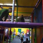 Jon following Isaac around the gym in Durham