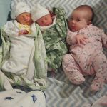 Noelia's 7 week old Olivia with the twins