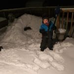 shoveling the deck, yes it was minus 20 out
