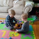 Hank and Isaac playing nicely together