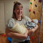 Leanne super stoked to hold twins!