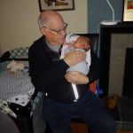 Papa getting Asher ready for bed