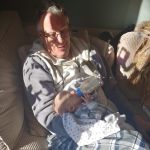 Cadence trying to hold her own bottle