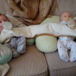 after 2 hours of nursing, Lindy caved to the screaming babies and gave them a bottle so she could eat lunch.