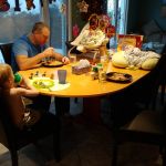 dinner time sans Grandparents - we managed!