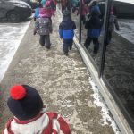 walk to the grocery store with daycare