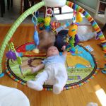 Isaac likes to play with his siblings