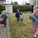 Easter egg hunt with the neighbours