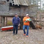 checking on the cottage after winter