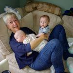 Glenna and the meerkat - Asher, and Cadence