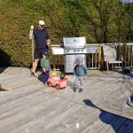 playing on the deck with Hendrick and Iden