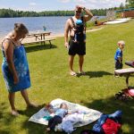 visiting Oma and Opa's camp site at Murphy's Point