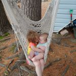 Inez and Olivia in the hammock