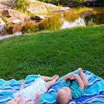 relaxing in the park