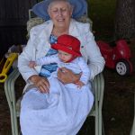Grandma at the cottage with Cadence