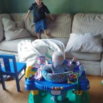 Isaac entertaining Cadence