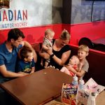 hanging out with Dan, Max, and Leo at our friend's 40th birthday party