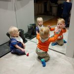 checking out our new front hall mirrored closet