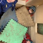 hiding from the wind