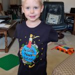 new shirt from Grandma and Papa's trip in Euroupe