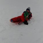 toboganning with Arlo