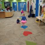 chasing the girls around the library