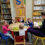 snack time with triplet friends and Christine