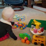 playing at Grandma and Papa's for the first time!