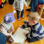Cadence in her new hat from Oma
