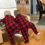 twin moment - trying to get into the chair!