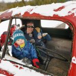 the old car at the xmas tree farm