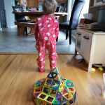 cool tower and a bum