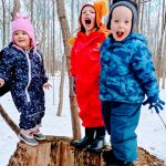 walk in the woods with Harrison and Violet