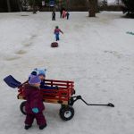 sledding with Nolan and Thalia