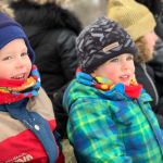 Isaac and Luke at the community winter day